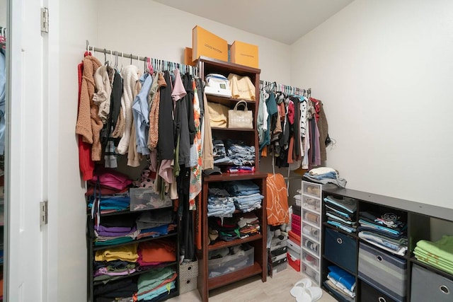 view of walk in closet