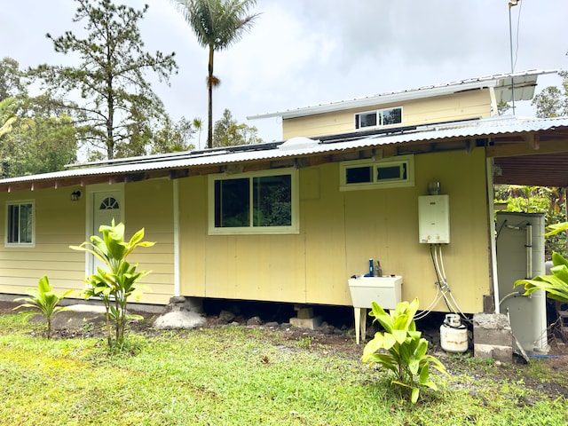 exterior space featuring sink