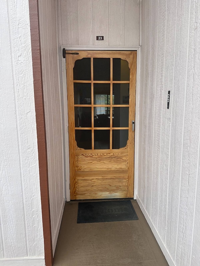 view of doorway to property