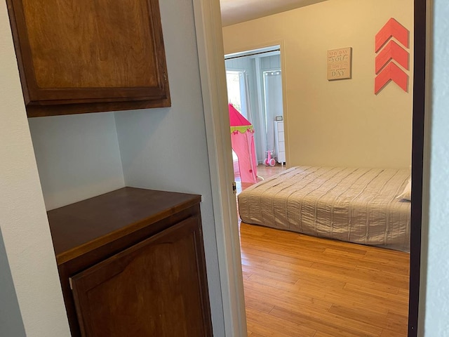 unfurnished bedroom featuring light hardwood / wood-style flooring