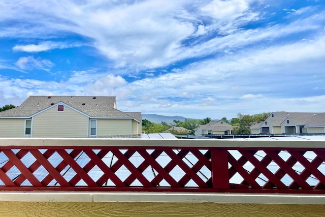 exterior space with a balcony