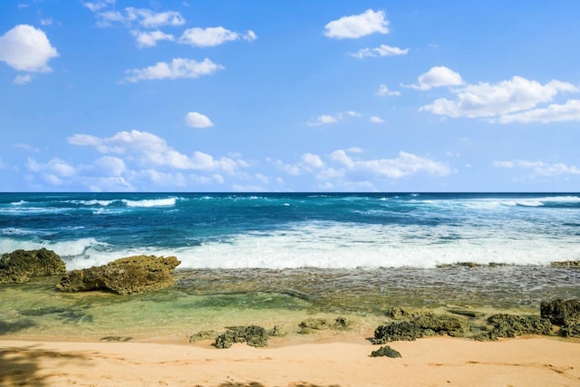 property view of water with a view of the beach