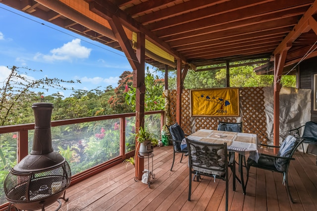 view of wooden terrace