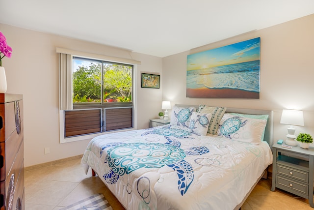 view of tiled bedroom