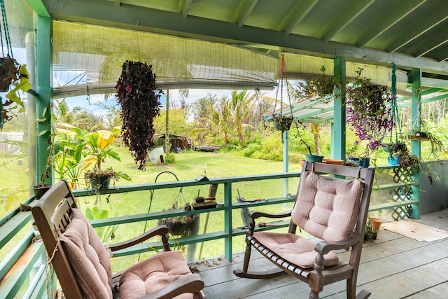 view of sunroom