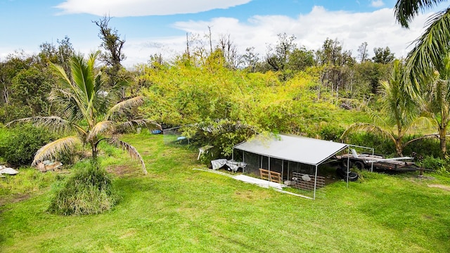 exterior space with a carport