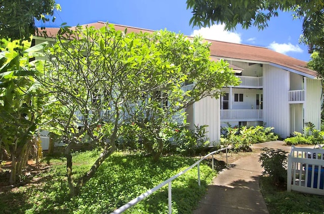 exterior space with a balcony