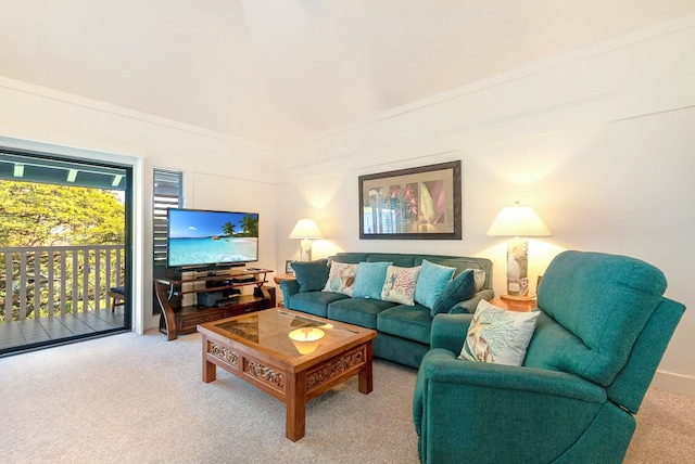 view of carpeted living room