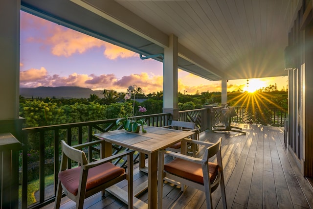 view of deck at dusk