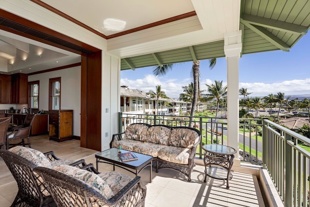 balcony with outdoor lounge area