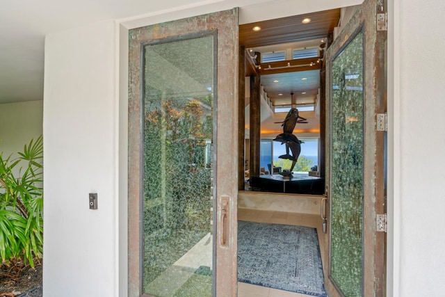 entryway featuring tile floors