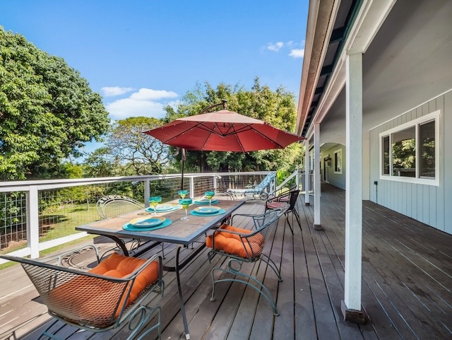 view of wooden deck