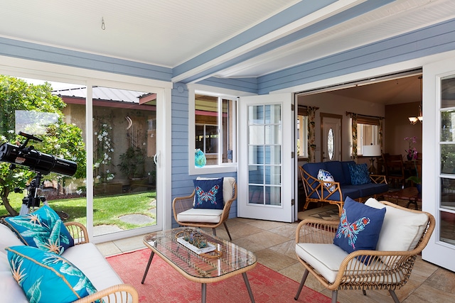 view of sunroom / solarium