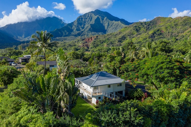 exterior space with a mountain view