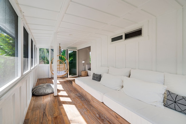 view of sunroom