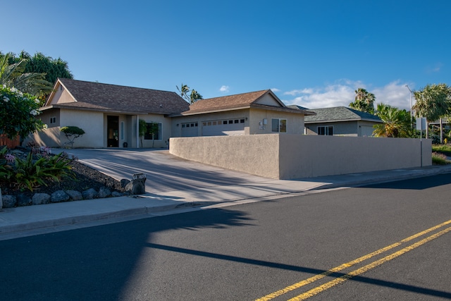 view of front of home featuring a garage