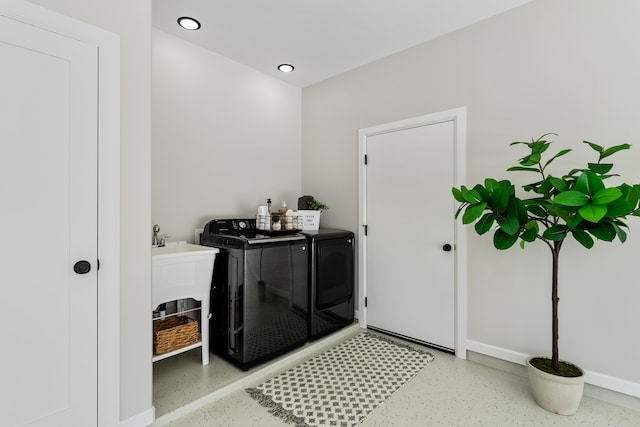 laundry area featuring independent washer and dryer