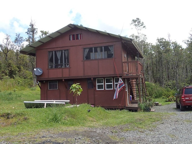 exterior space with a wooden deck