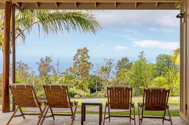 balcony with a patio