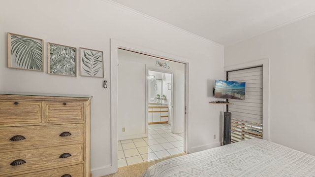 view of tiled bedroom