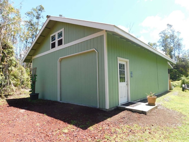 view of shed / structure with a garage