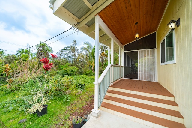 exterior space with a porch