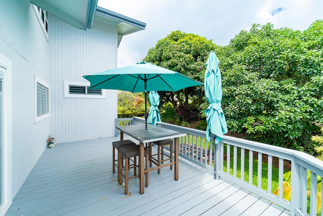 view of wooden terrace