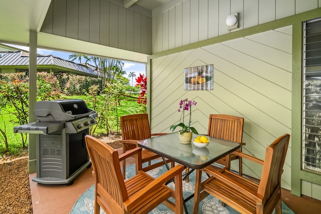 view of patio / terrace featuring area for grilling