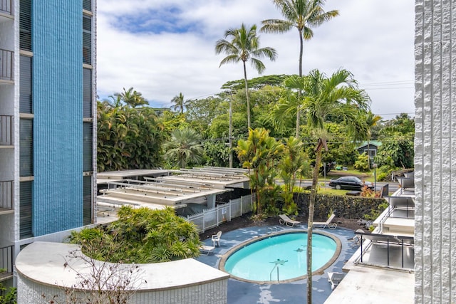 view of pool