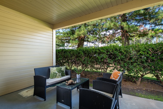 view of patio with outdoor lounge area