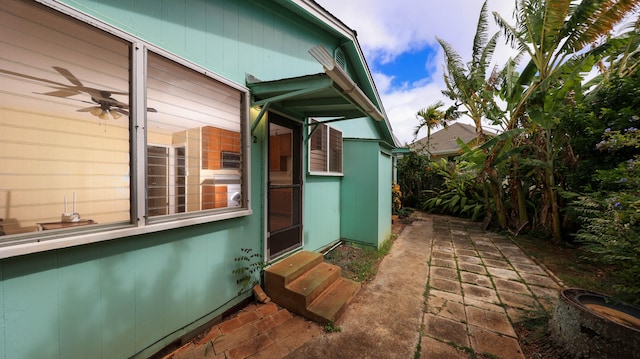 view of home's exterior with a patio area