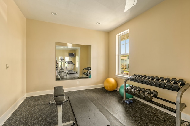 view of workout area