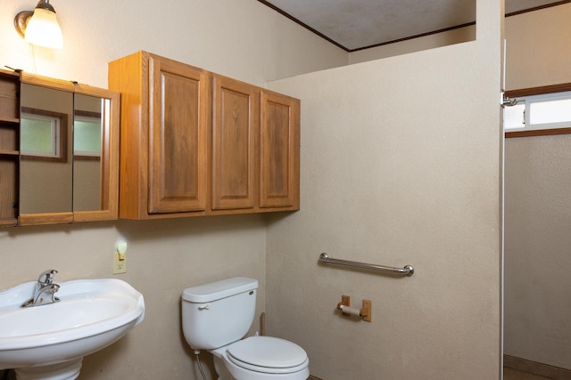 bathroom with sink and toilet