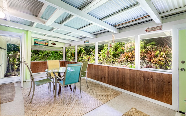 view of sunroom