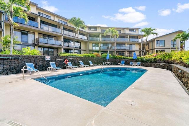 view of pool with a patio