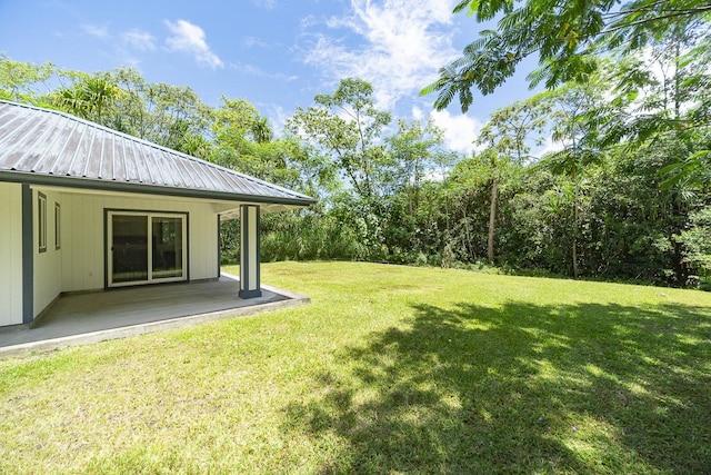 view of yard featuring a patio