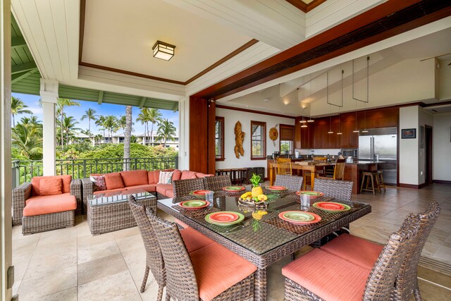 view of dining space