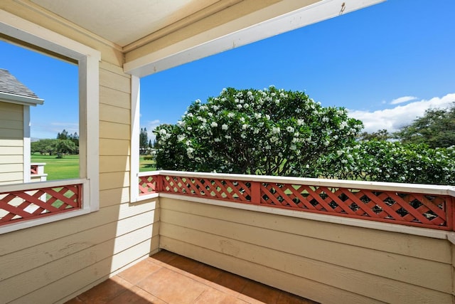 view of balcony