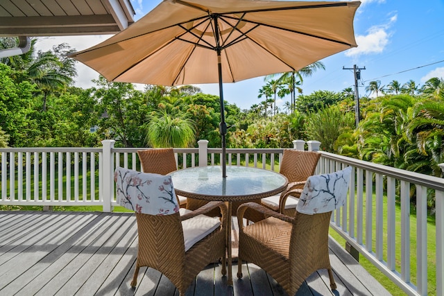 view of wooden deck