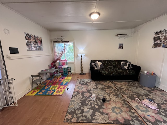 playroom featuring hardwood / wood-style flooring