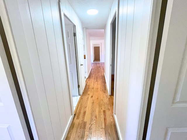 hall featuring light hardwood / wood-style floors