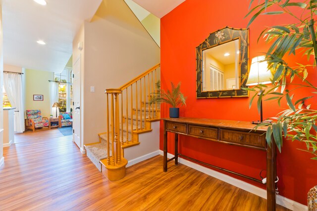 hallway featuring hardwood / wood-style floors