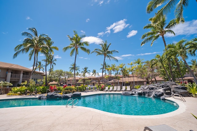 community pool featuring a patio