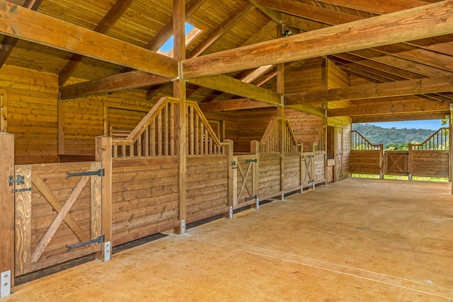 view of horse barn