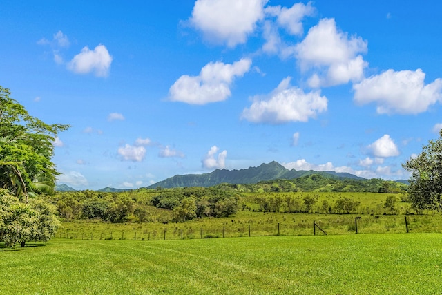 view of mountain feature featuring a rural view