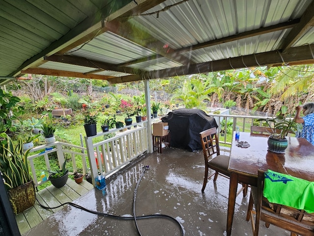 view of patio with grilling area