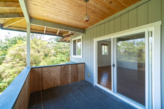 exterior space with a wooden deck