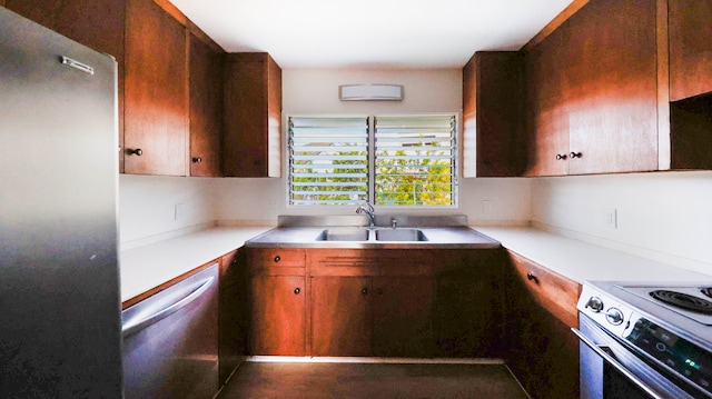 kitchen featuring appliances with stainless steel finishes and sink