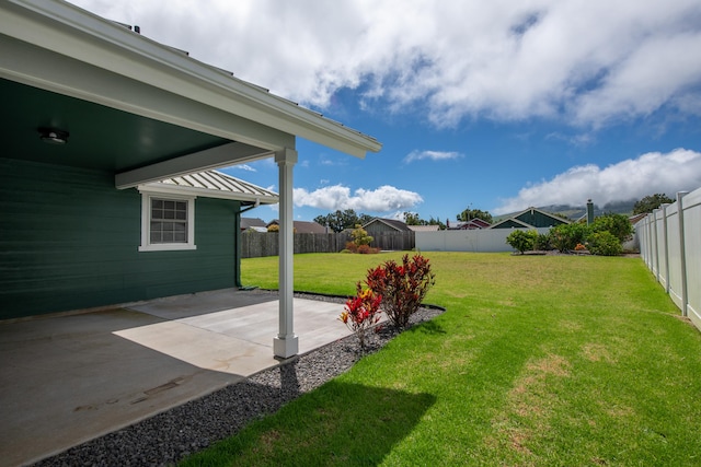 view of yard featuring a patio area