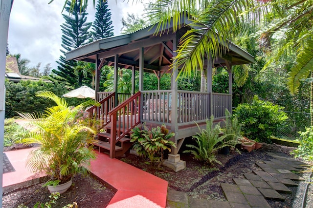 view of wooden deck